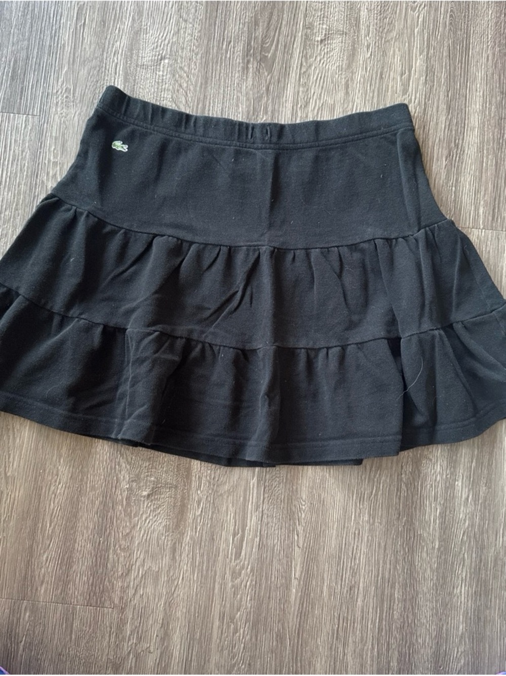 Lacoste Black Tiered Ruffle Mini Skirt